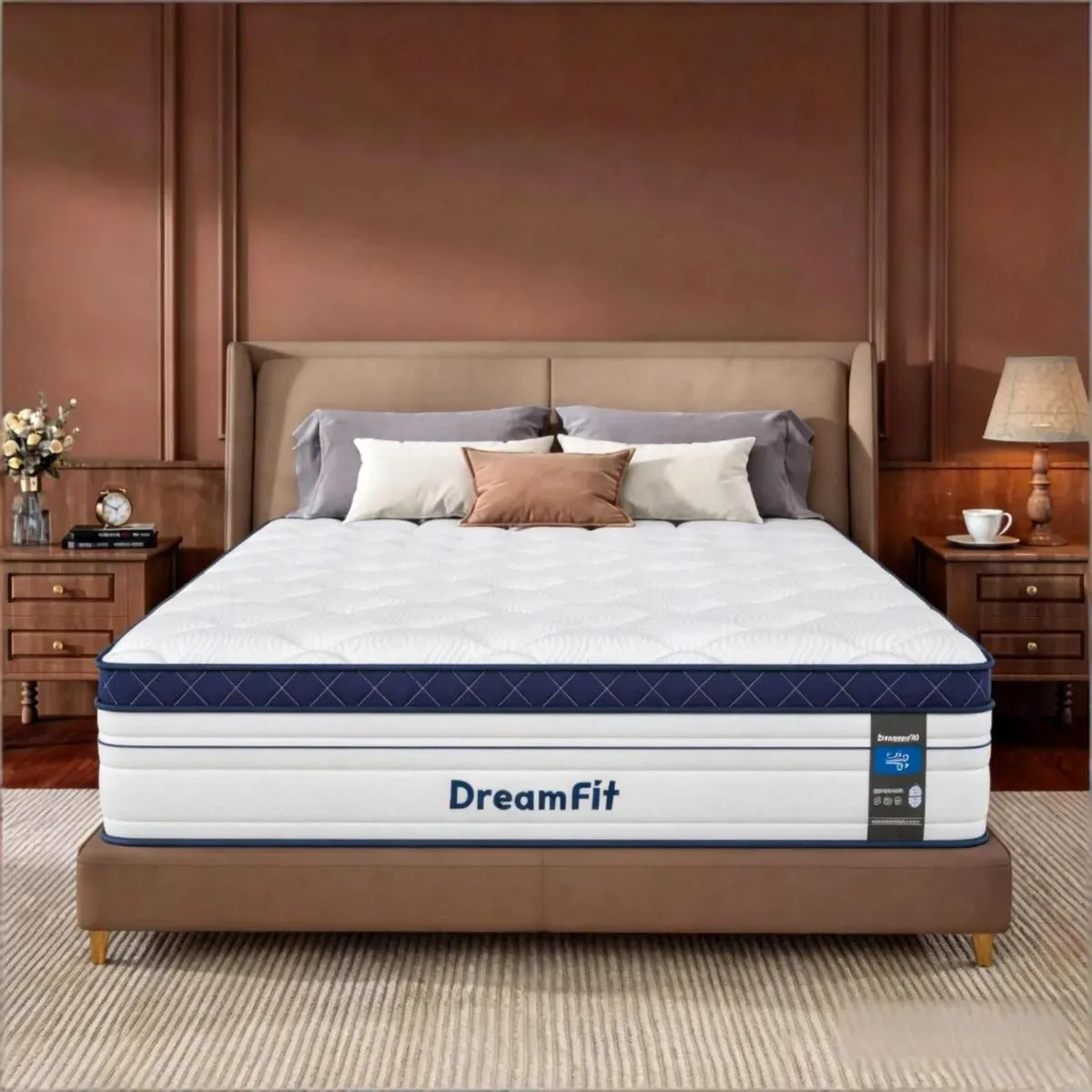 Ortopedico Colchón Híbrido,colchon Matrimonial 135*190*26cm En Caja,espuma De Alta Densidad Memory Foam,refrescante | Antiácaros | Antialérgico | Antihumedad,colchones Resortes