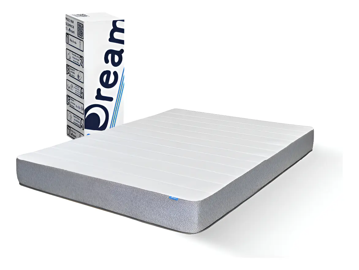 Colchón Udream Memory Foam Smart Matrimonial Color Gris