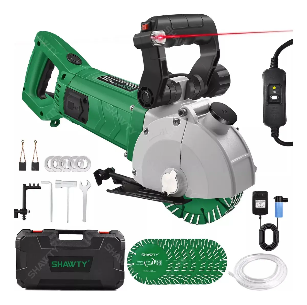 Shawty S0068 Ranuradora 4800W Para Pared 6500RPM 42mm De Profundidad 5 Hojas Corta Hormigón Ladrillo y Mármol