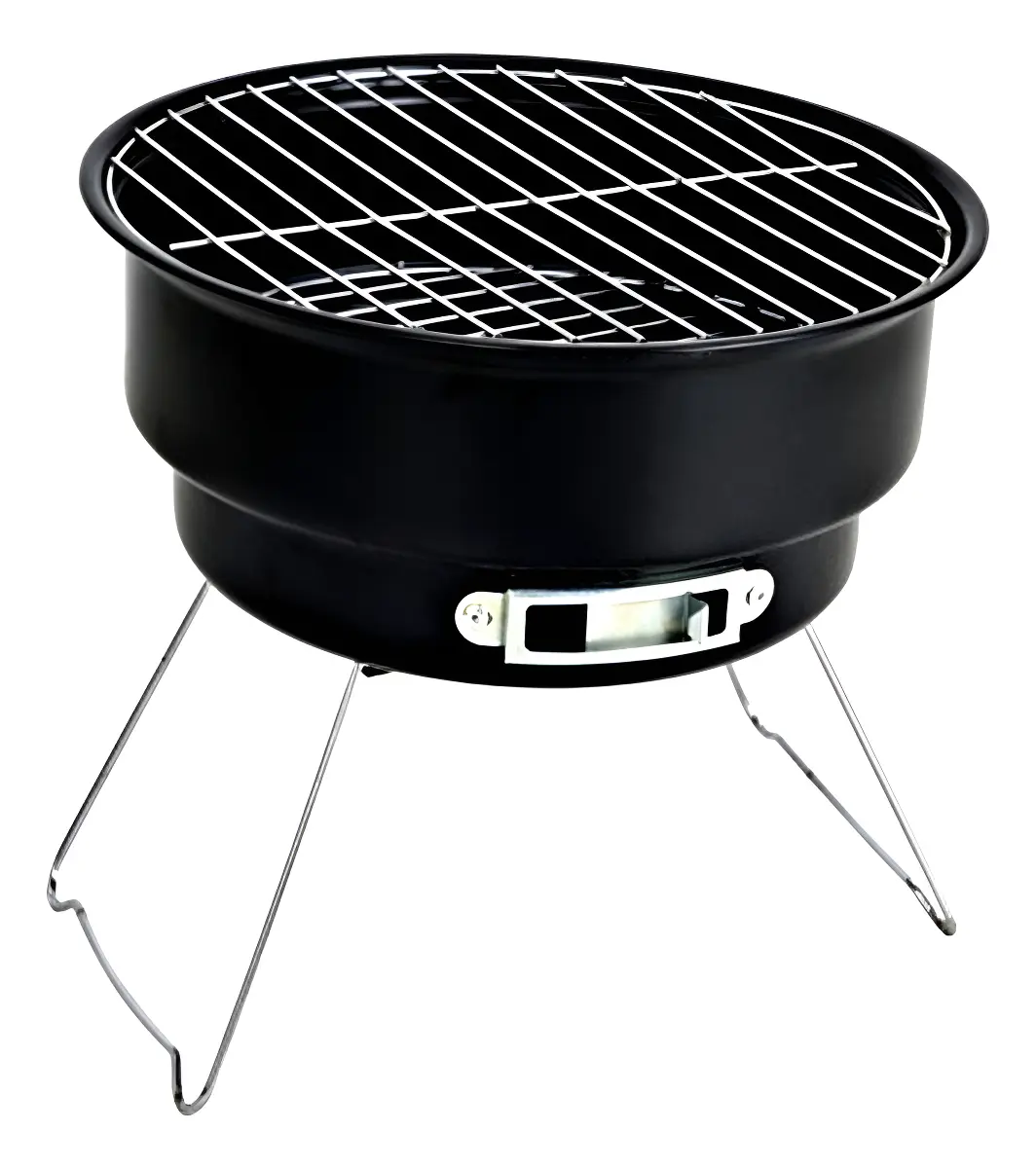 Mini Parrilla Portátil Plegable para Camping, Asador de Carbón Color Negro, Compacto, Liviano y Fácil de Transportar, Ideal para Aire Libre, Picnic y Excursiones Fácil de Usar y Almacenar