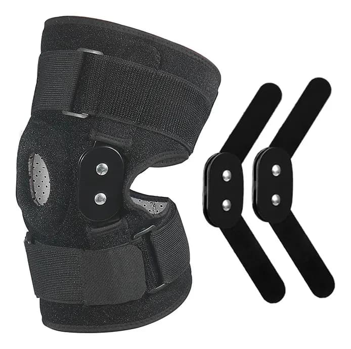 Rodillera Ortopedica Deportiva Con Soporte Estabilizado De Rótula Barra Aluminio Antideslizante y Transpirable Rodillera de Sujeción Menisco Ligamento, Gym y Rehabilitación para Hombre y Mujer XL