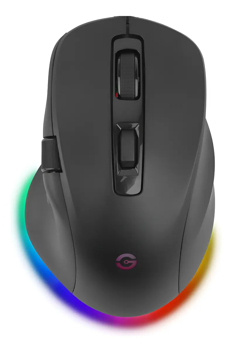 Mouse Gamer Getttech Bluetooth USB 6400 DPI Inalámbrico/Alámbrico Rgb Negro