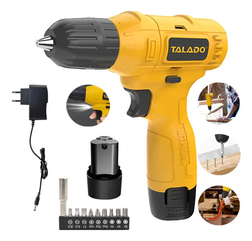 Kit Taladro Inalambrico Electrica Herramienta Destornillador