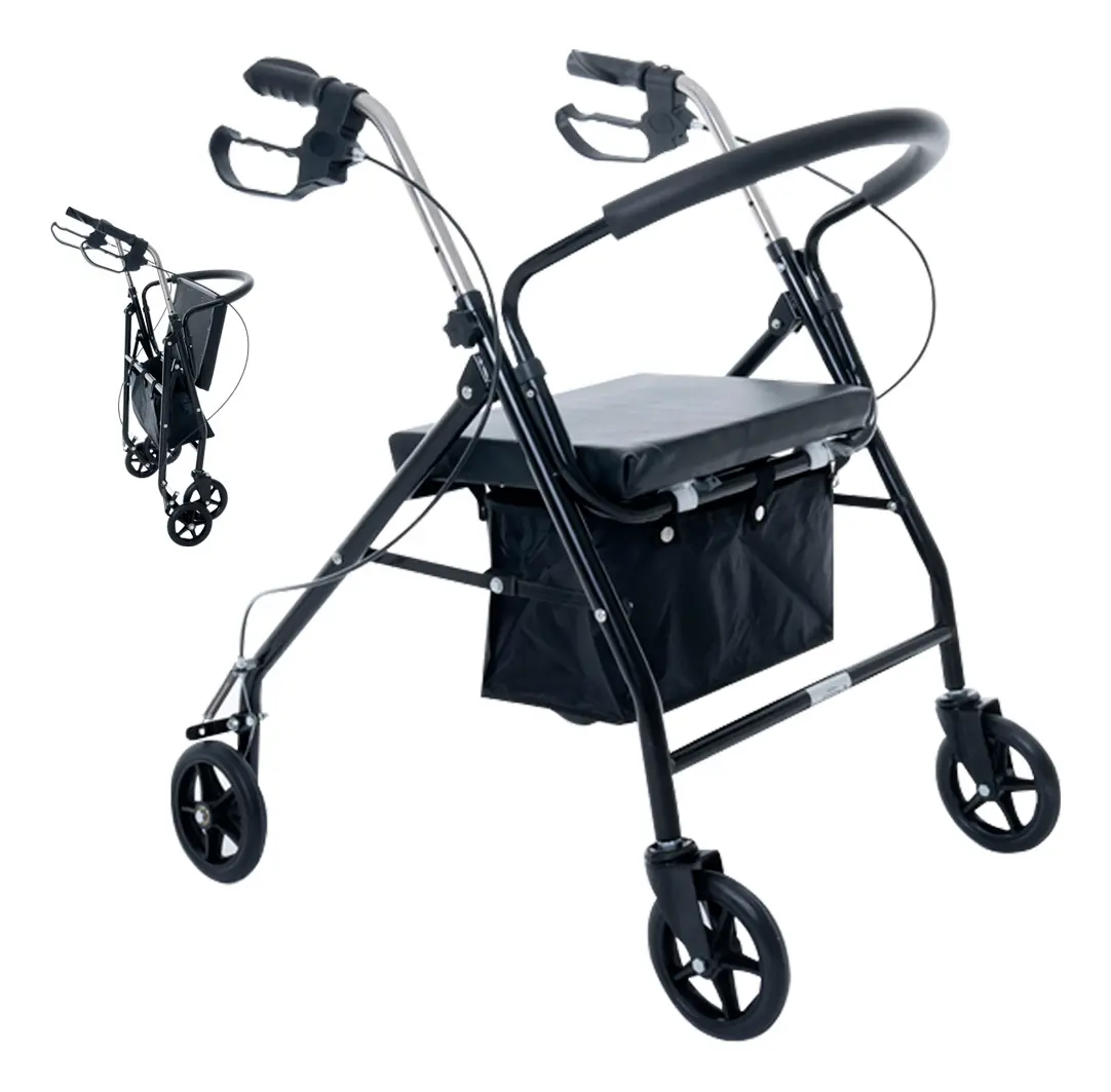 Gambimedic Andadera Rollator BXS06 Con Bolsa Andador Rollator Caminador Rollator Andadera Ortopedica Con Asiento Andadera Con Ruedas