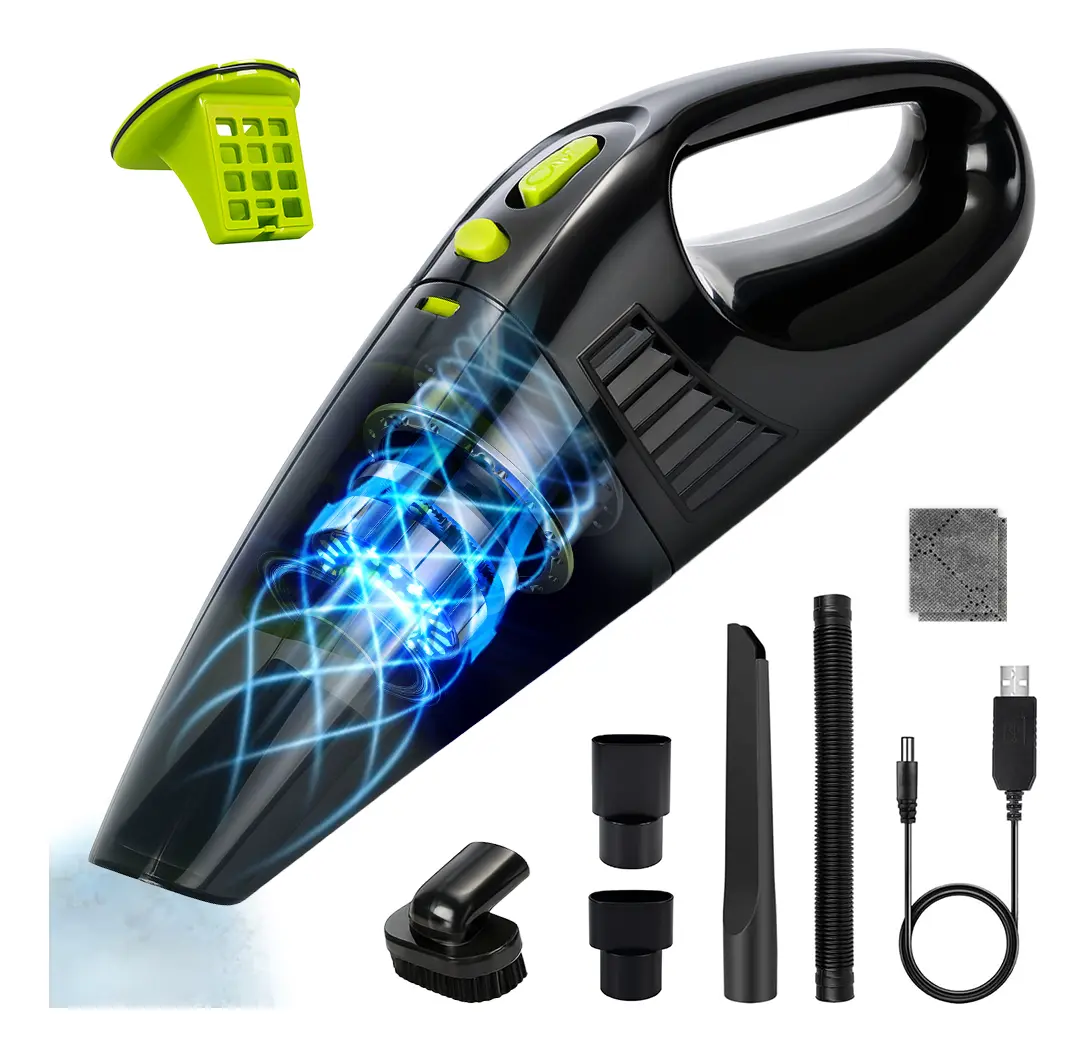 Aspiradora de Mano Inalámbrica Cowin Cleaner Negro 4Kpa para Hogar y Auto