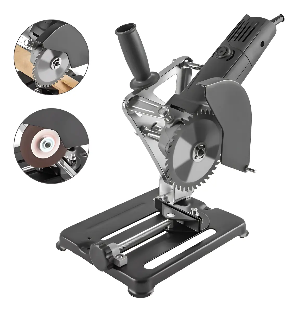 Soporte Para Esmeril Angular Ajustable Base De La Herramient Color Negro