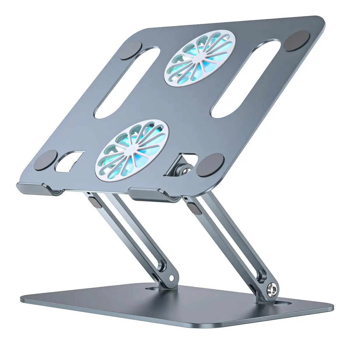 Dapon P89f Soporte Base Plegable Aluminio Doble Ventilador