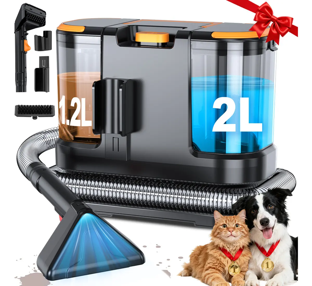 Aspiradora Para Limpiar 3.2L 1000w de Alfombras y Tapicerías BeaoWink con 20kPa, para Mascotas y Sofás