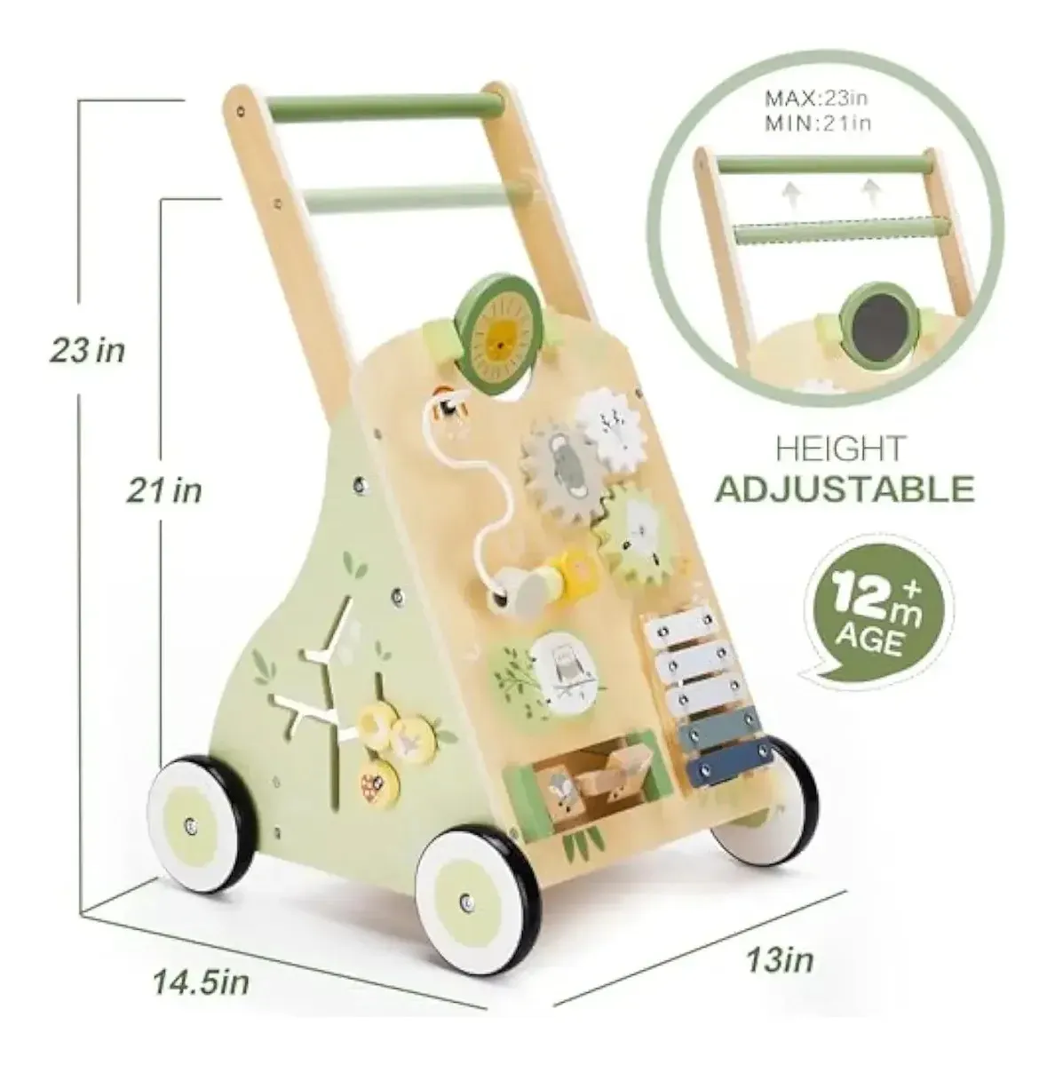 Andador Caminadora Bebe Montessori Actividades De Madera