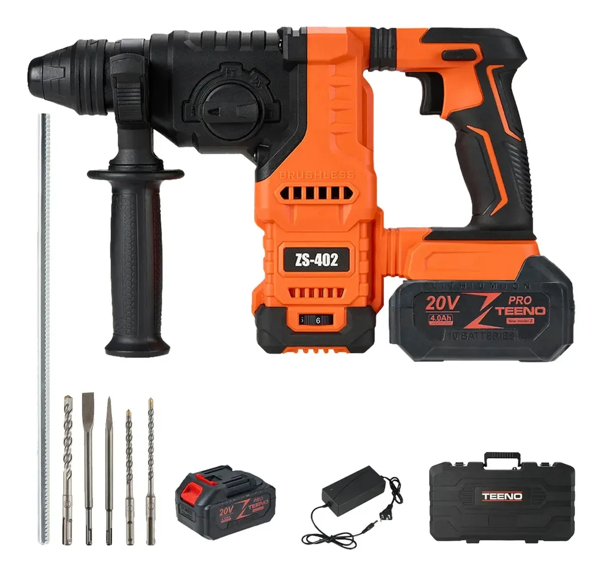 Rotomartillo Sin Escobillas Taladro Sds-plus Teeno-zs402