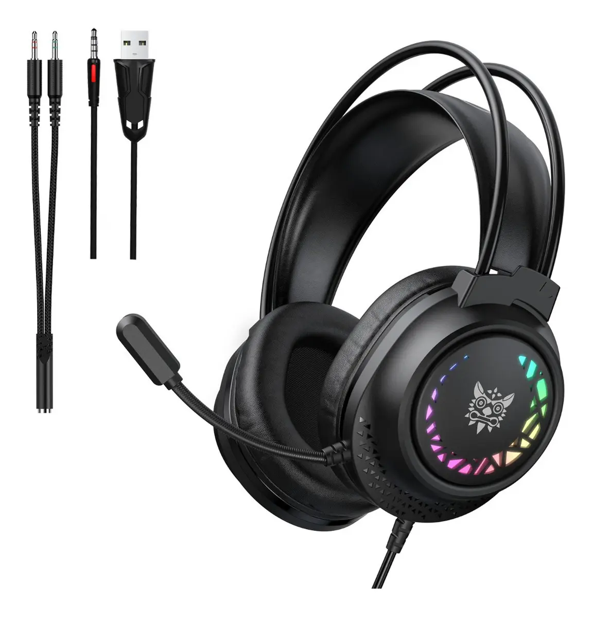 Audífonos Onikuma X92 Rgb Gamer Auriculares Headset