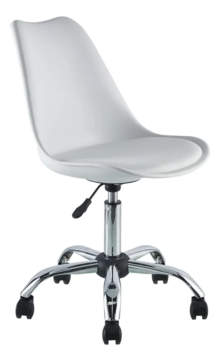 Silla De Oficina Y Escritorio Tulip Con Asiento Acolchado Color Blanco Material del tapizado Polipropileno