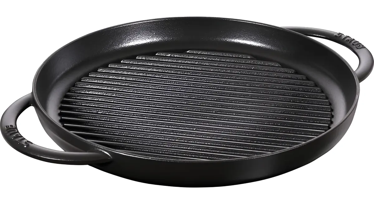 Sartén Grill Staub Hierro Fundido 30cm con Asas Negro Antiadherente