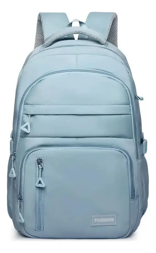Moqueta de Nylon Elegante con Doble Bandolera 30l Gran Capacidad Correas Ajustables Forro de Poliéster para Viajes Trabajo y Escuela Azul Claro