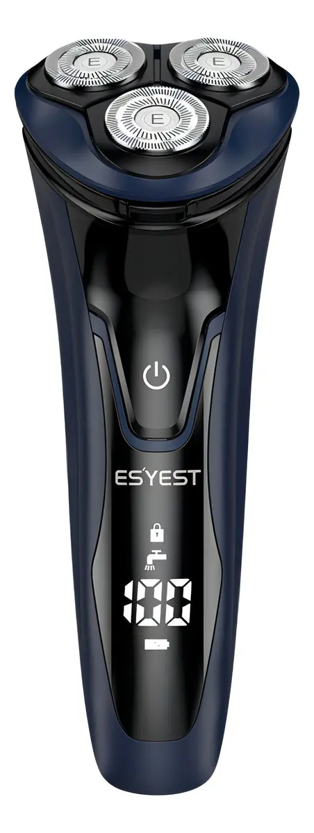 Afeitadora Eléctrica para Hombre Inalámbrica Recargable IPX7 Impermeable con Cabezales Flexibles y Recortador Esyest