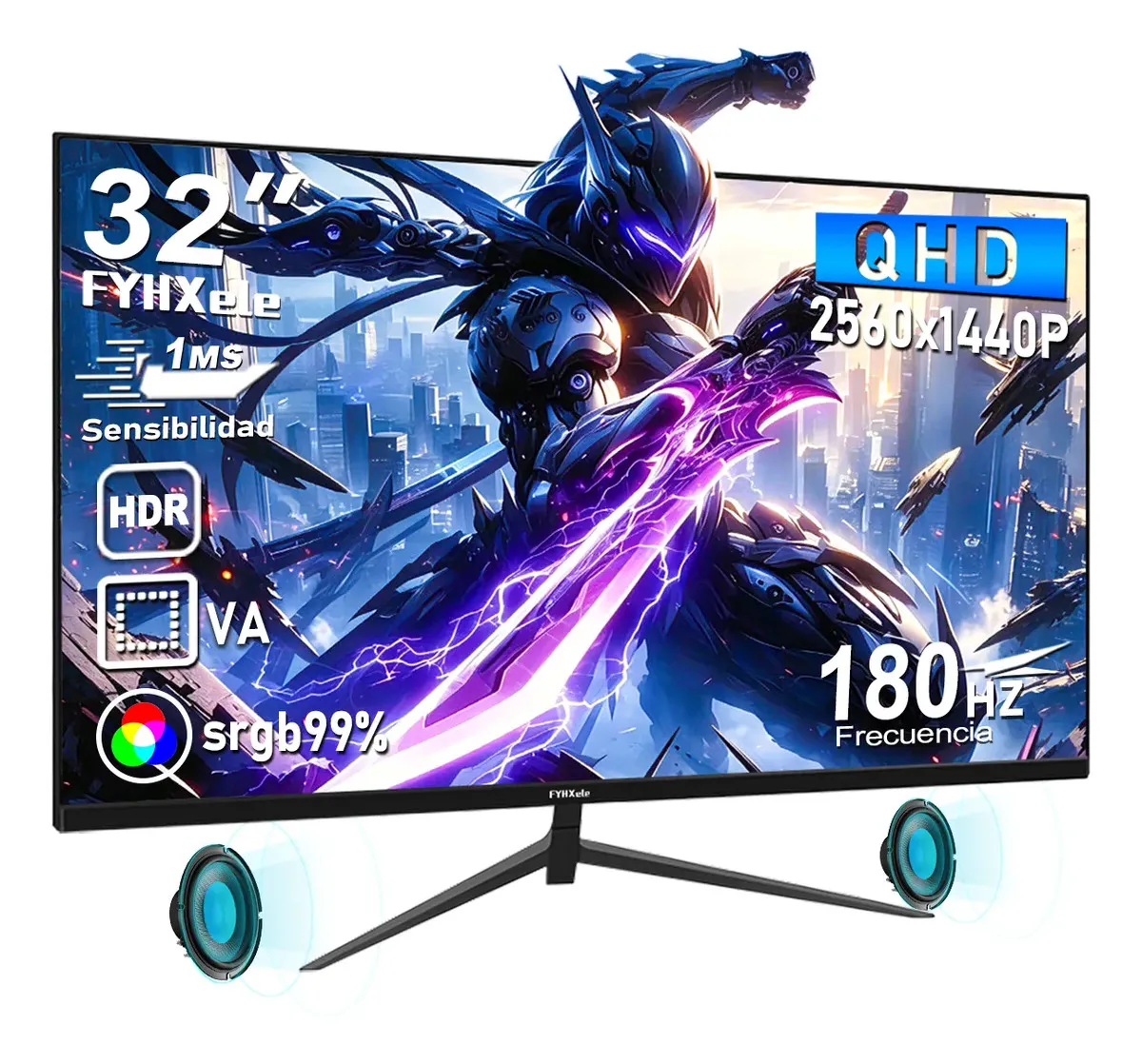 Monitor Gamer Fyhxele FY32QHD de 32" 2K QHD 180Hz con Panel VA y FreeSync