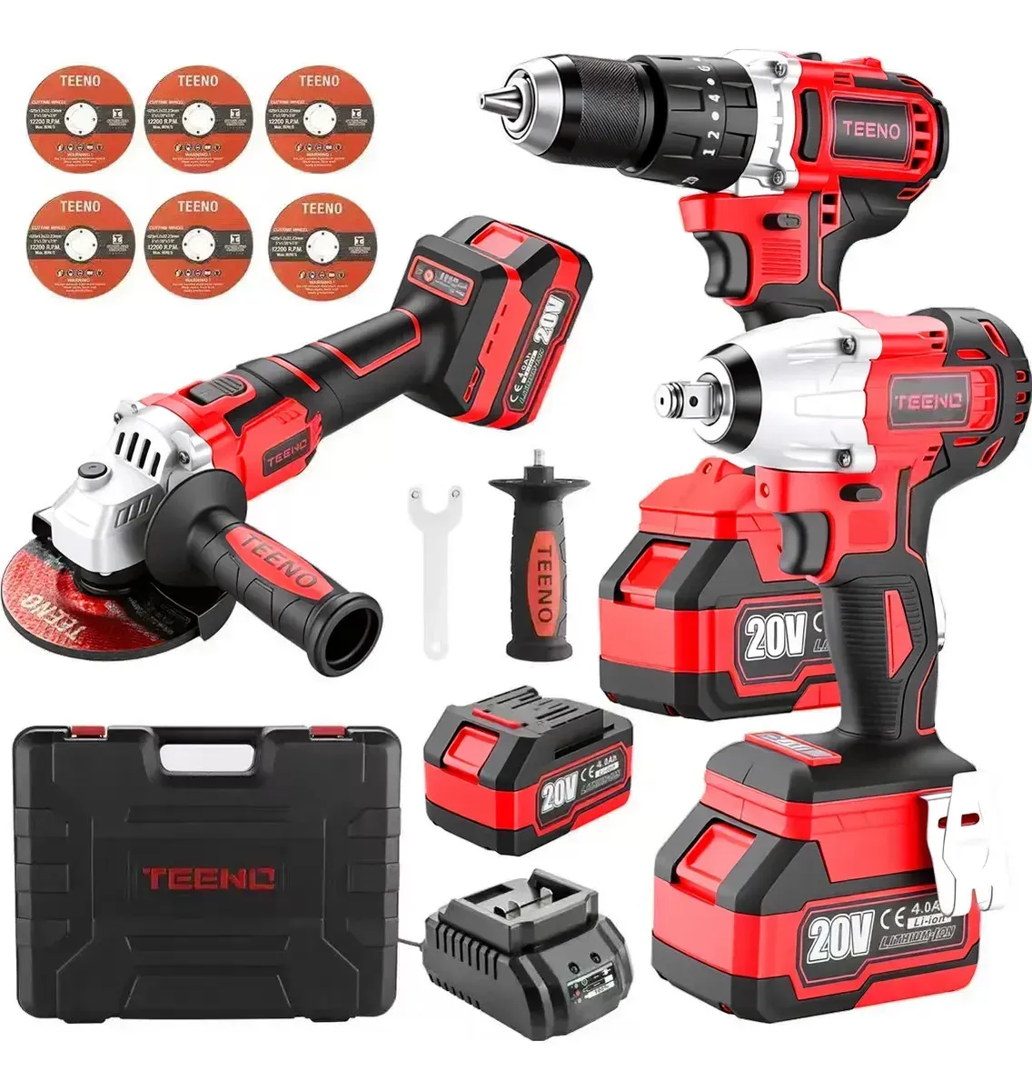 Kit De Llave De Impacto Con Rotomartillo Y Esmeril Angular