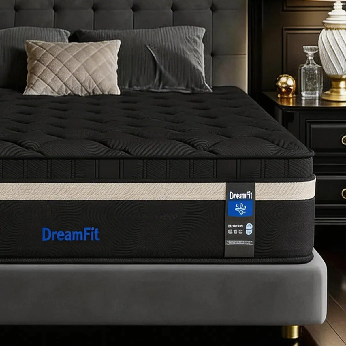 Colchón Matrimonial Ortopédico Híbrido con Memory Foam y Resortes Pocket de 30 cm para Soporte Firme