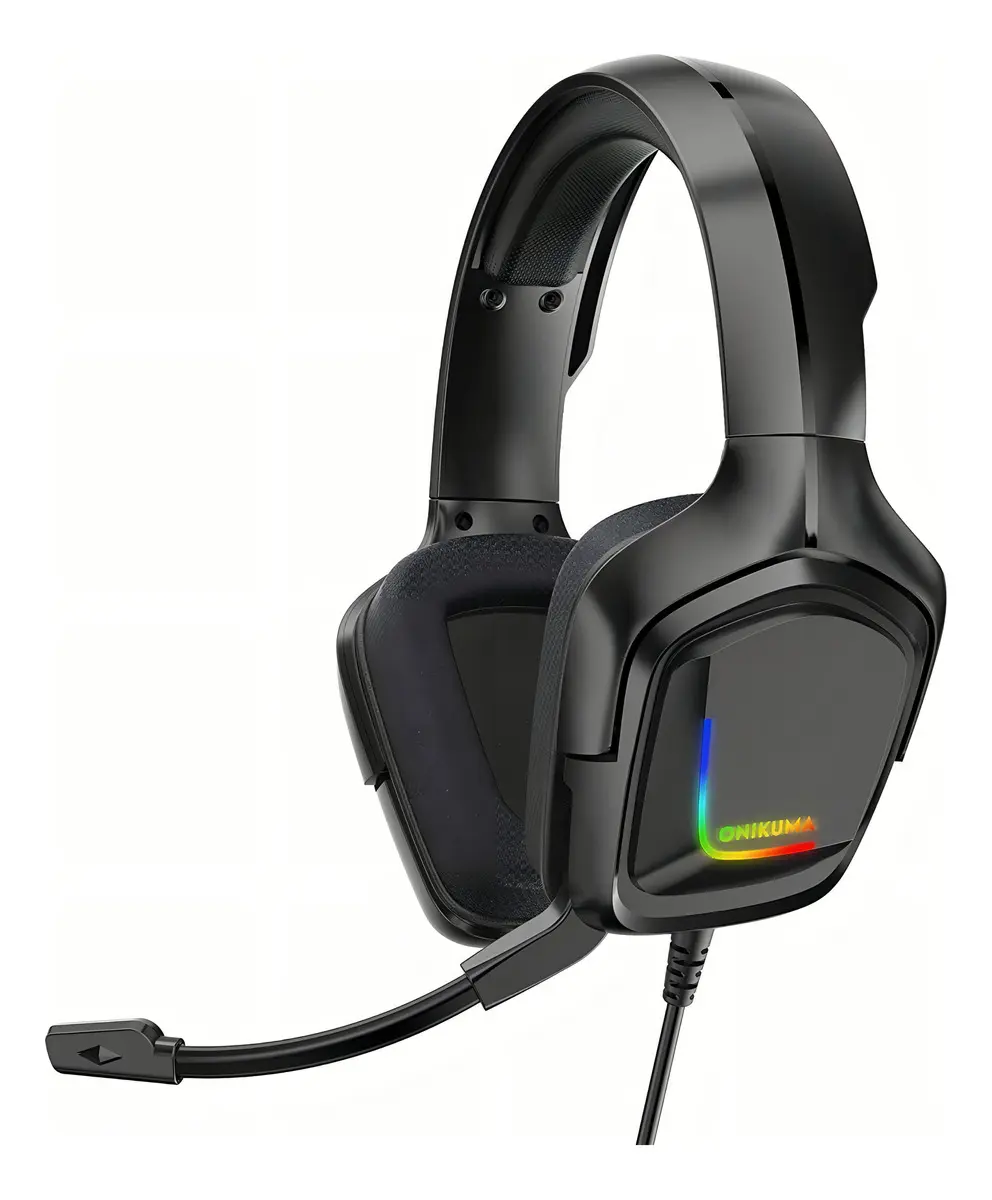 Audífonos Onikuma K20 Gamer Over-ear con Micrófono y Luz LED RGB para PlayStation 5 y Xbox