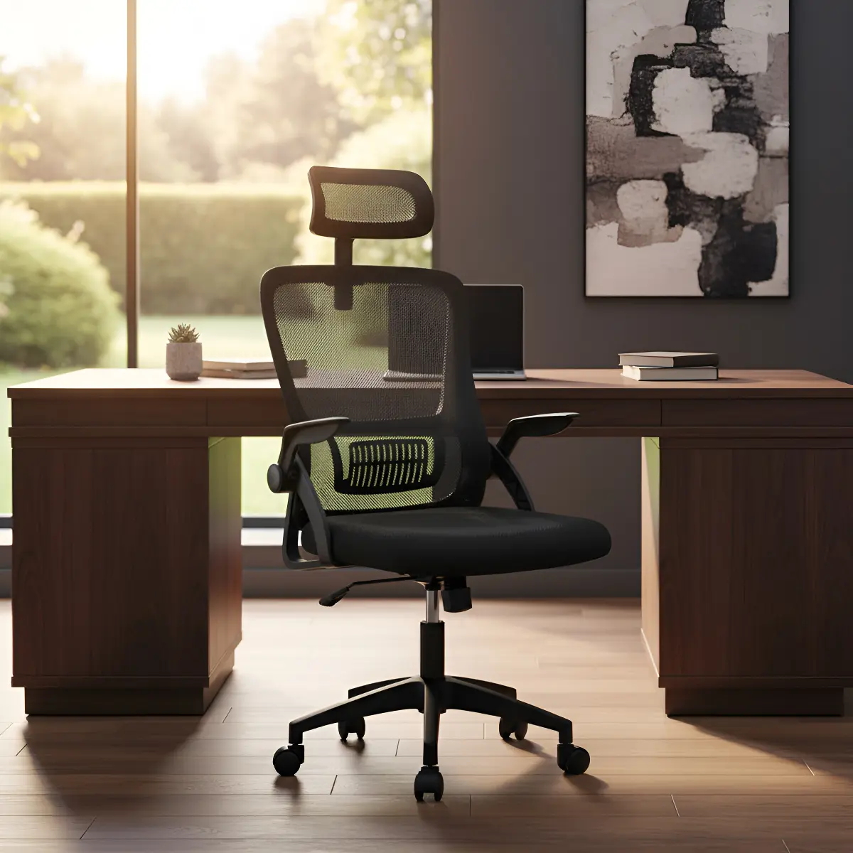 Silla Ejecutiva Ergonómica Todostore Cami 18 Negra Giratoria Ajustable