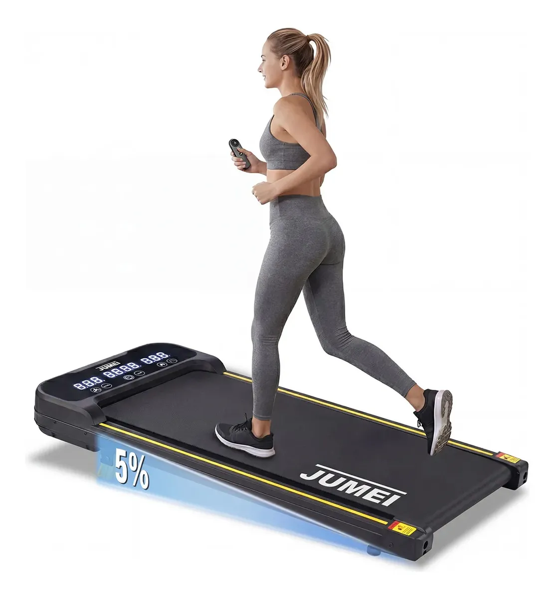 Caminadora Eléctrica Jumei 2.0HP Velocidad 1-10km/h Inclinación Ajustable Pantalla LED Ultra Clara