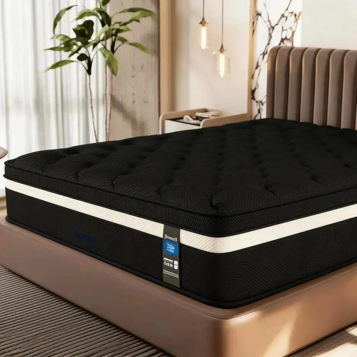 Colchon Matrimonial 30cm Híbrido Resortes Premium Ortopédico