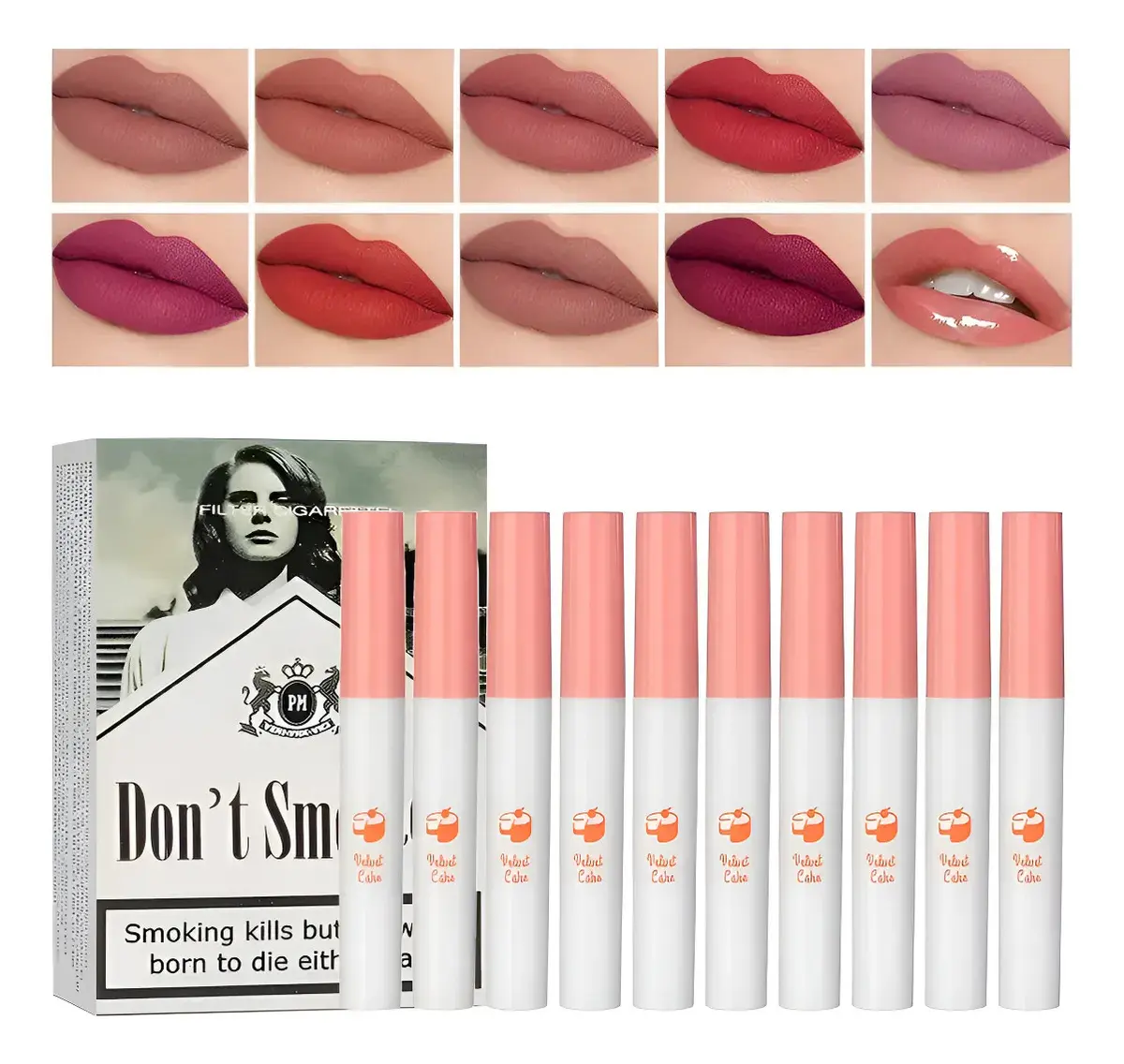 Pack Labiales Oxyglow Self Love Mate, 10 Barras de Larga Duración