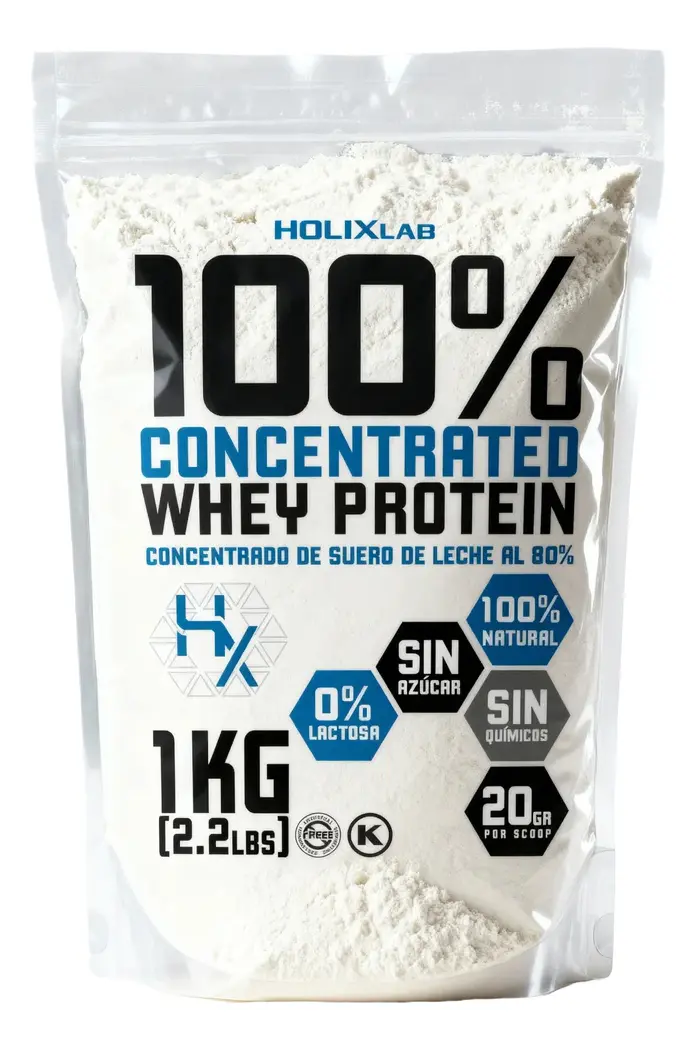Proteína Whey Isolean Holix Lab 1kg Sin Sabor Suero 90% Aislada
