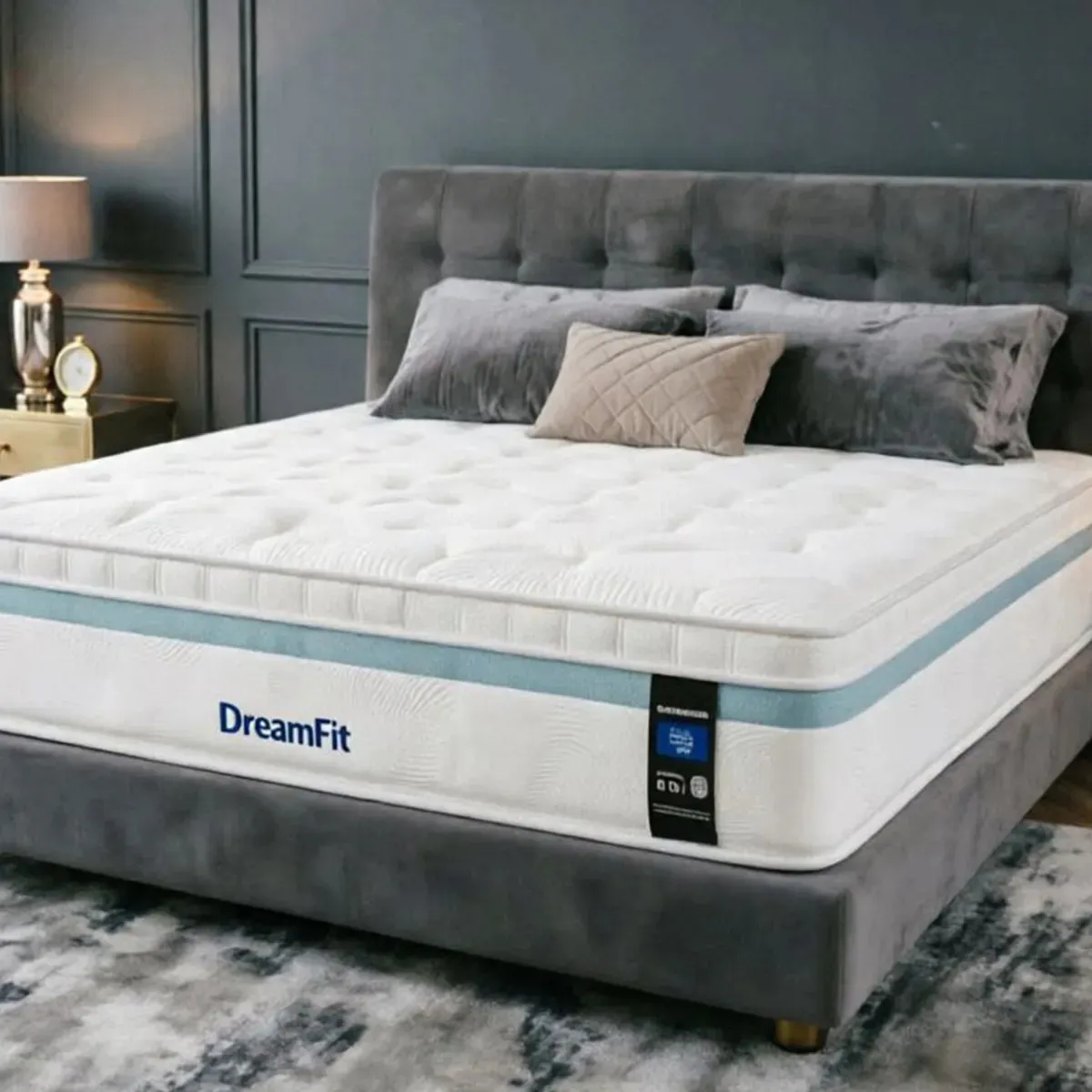 Colchón Ortopédico Híbrido Matrimonial con Resortes Independientes y Memory Foam de Gel