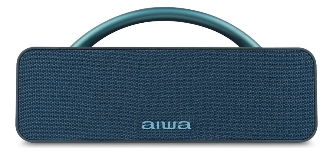 Bocina Aiwa Boombox AWS80BTU portátil con bluetooth waterproof azul