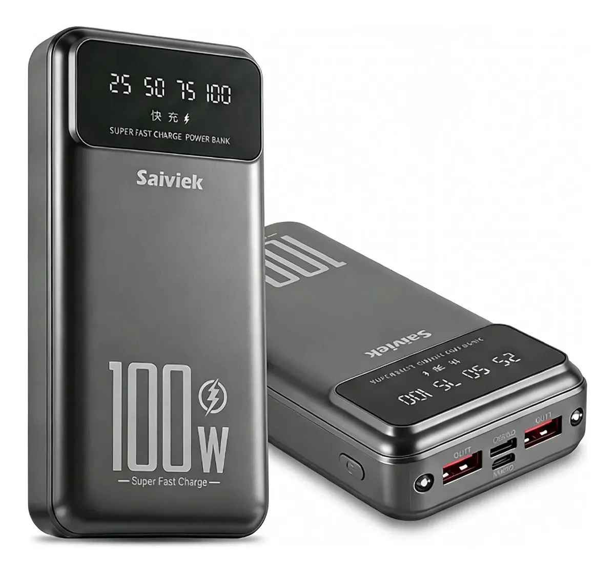 Power Bank Saiviek de 20000mAh para iPhone y Android, Batería Externa con Carga Rápida de 20W y 4 Salidas