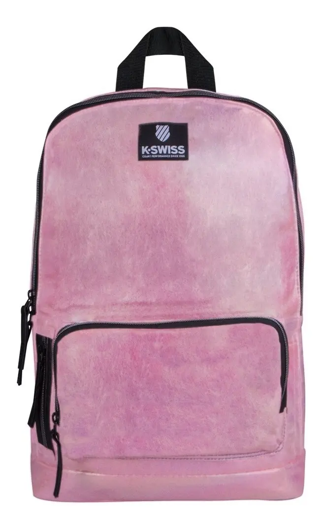 Mochila K-swiss Grand Bifrost Metálico Color Rosa claro Diseño de la tela