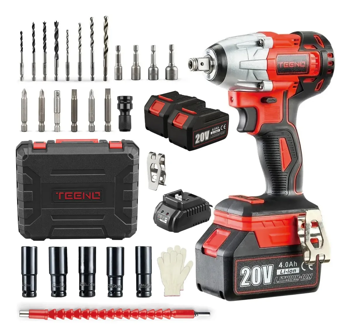 Llave De Impacto Inalámbrico De 20v Teeno 4ah Pro 3799