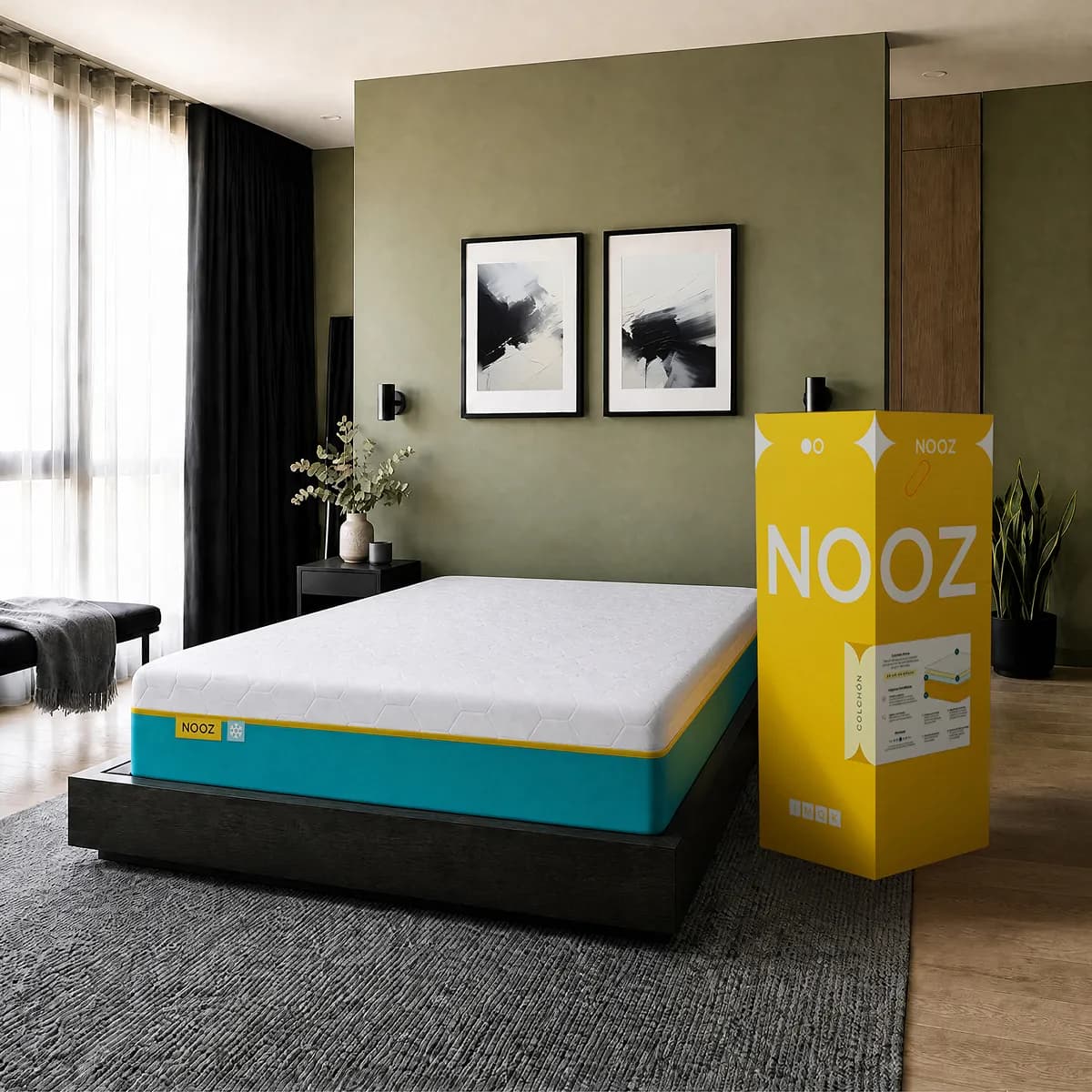Colchón Matrimonial Nooz Prime Fresh 30cm Caja Medio Firme