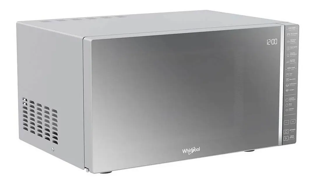 Microondas Whirlpool Grill 1.1 Pies Acabado Espejo Silver