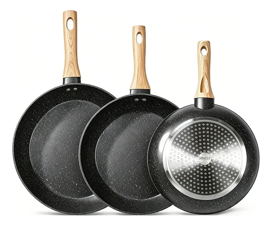 Pack de Sartenes Antiadherentes Younic de 20, 24 y 28 cm para Todo Tipo de Cocina