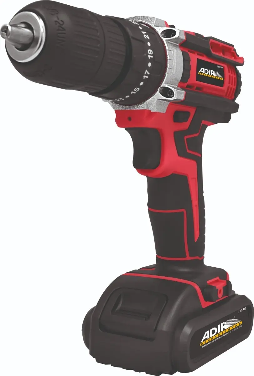 Taladro Atornillador Inalámbrico 20 V Adir 11570 Color Rojo con Negro