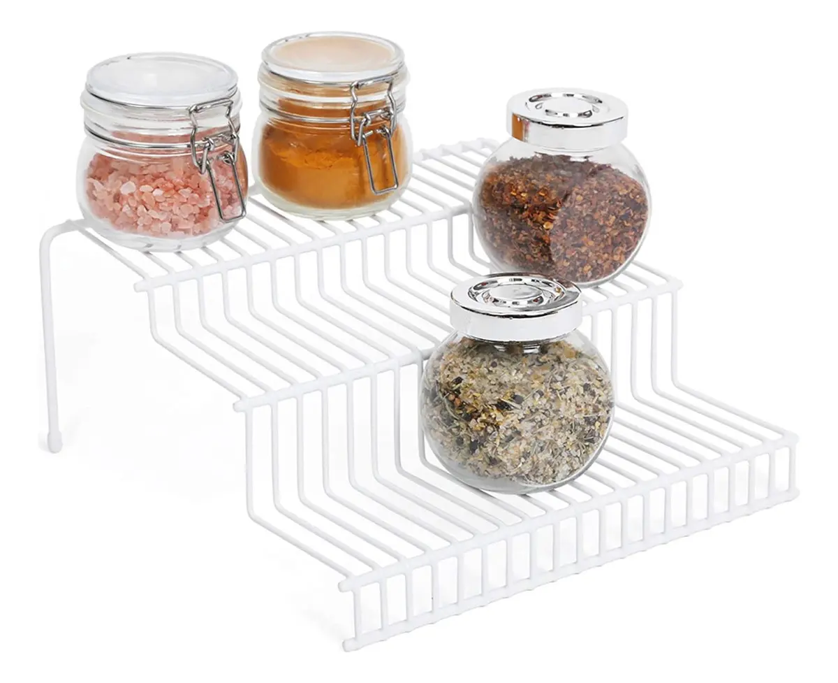 Estante Organizador De Especias De 3 Niveles, Soporte Cocina Color Blanco