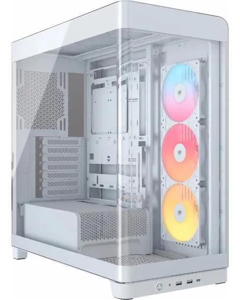 Gabinete Semitorre Corsair Panoramico Frame 4500x Rs-r Argb Blanco - Cc-9011315-w