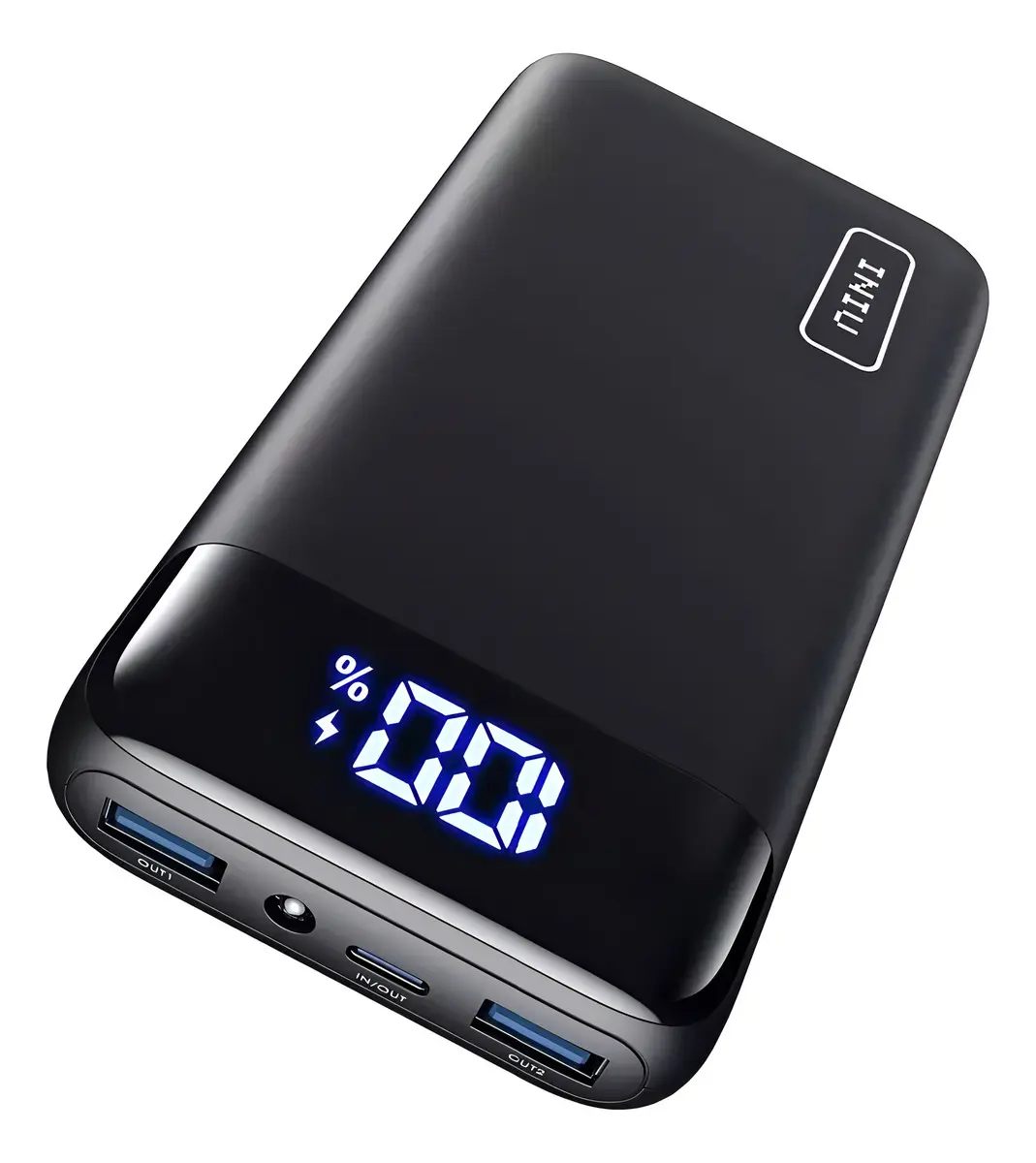 Power Bank Iniu 20000mAh USB-C Carga Rápida 22.5W Negro Para iPhone Samsung