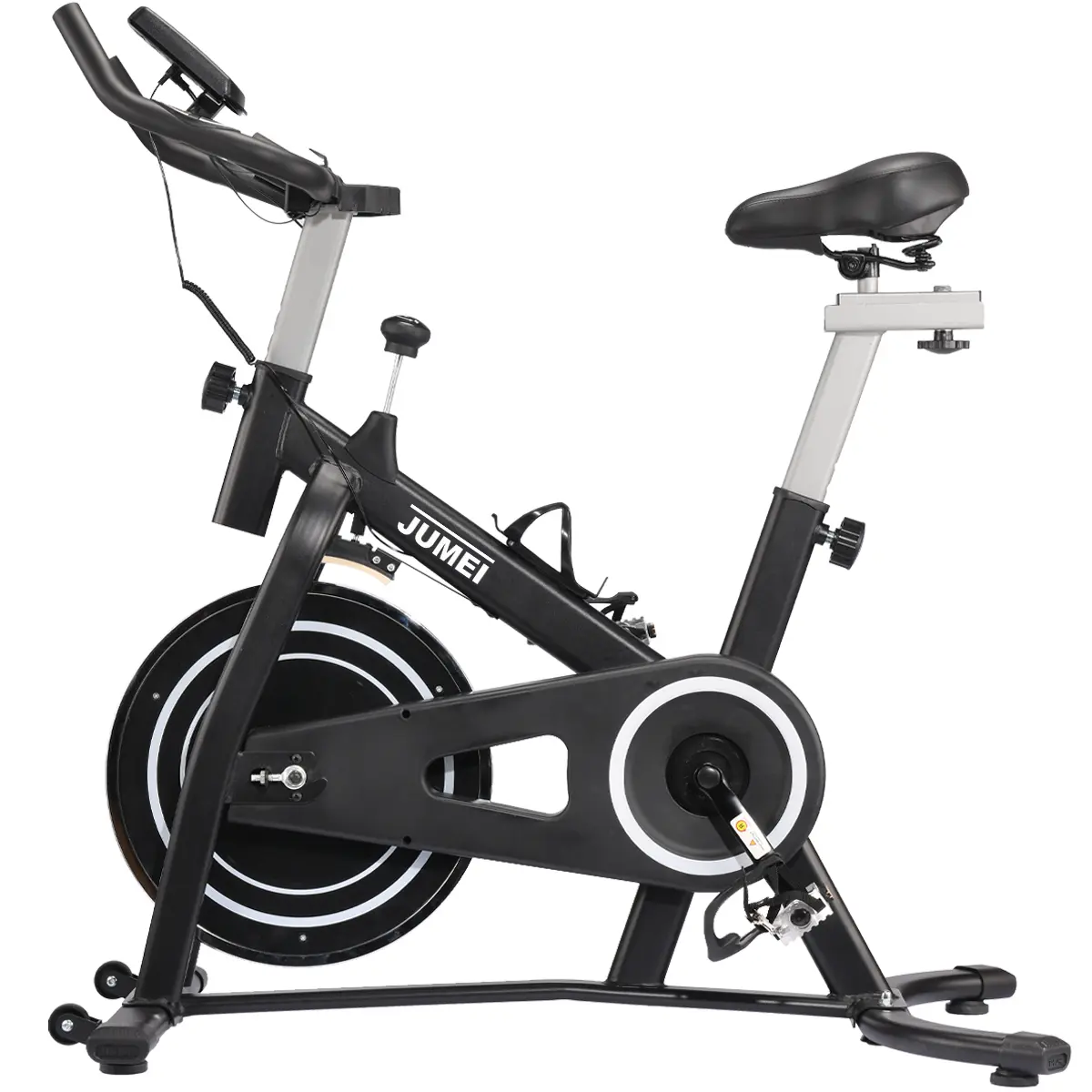 Bicicleta Spinning Fija Jumei Volante De 13kg Hogar Fitness Cardio Apto Para Estaturas 1.5-1.9 M Asiento Blando Extra + Pedales De Aleación