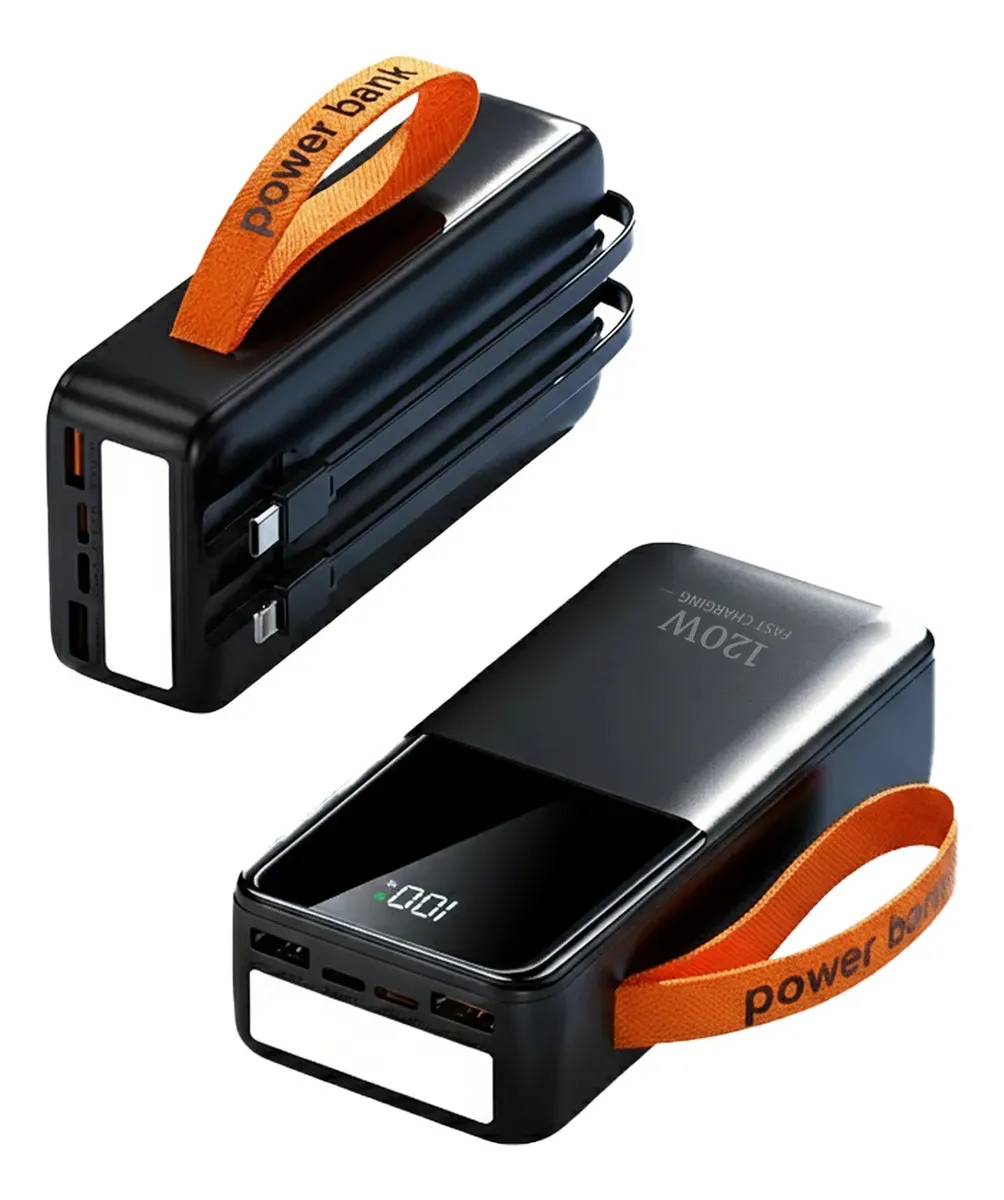 Power Bank HYBOER 50000mAh de Carga Rápida 120W con Pantalla LED y Linterna