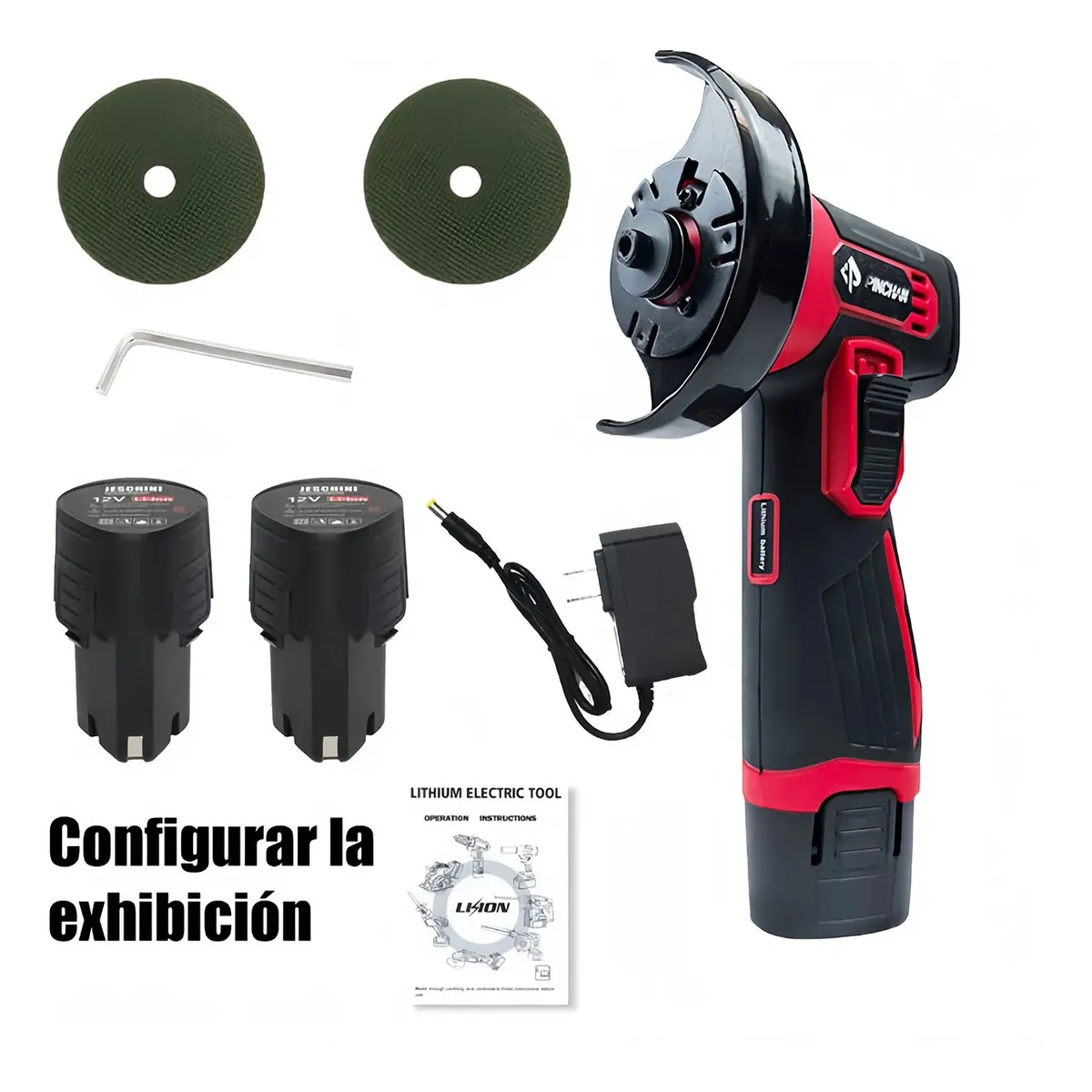Amoladora Angular Inalámbrica Pinchan 18V Disco 76mm Mini Esmeril