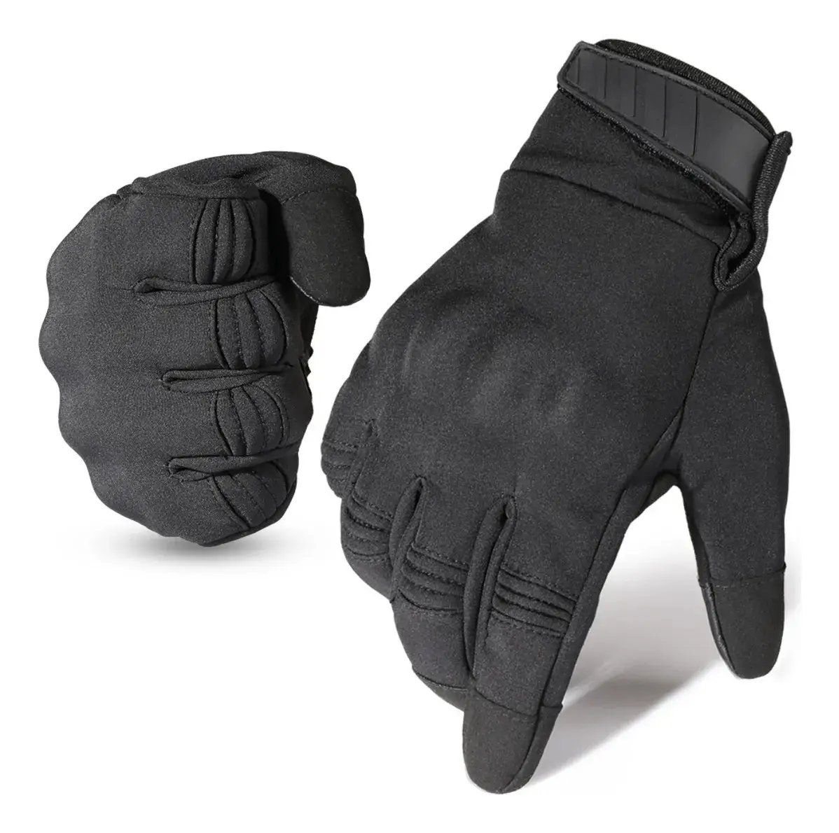 Guantes Protección Térmicos Pantalla Táctil Para Moto Y Bici Color Negro Talla S