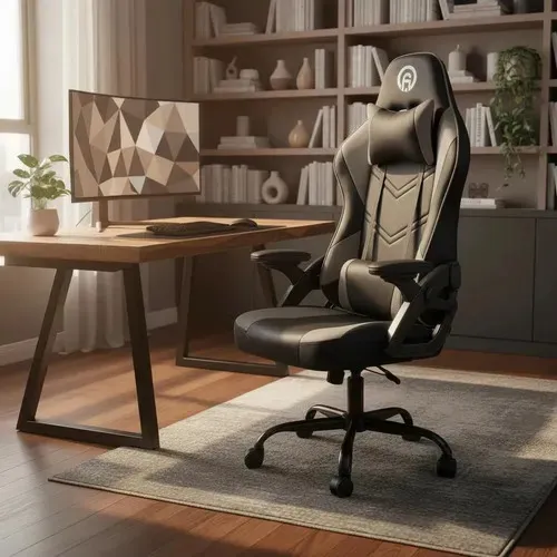 Silla Gamer FOH Ergonómica y Reclinable con Soporte Lumbar para 120 kg
