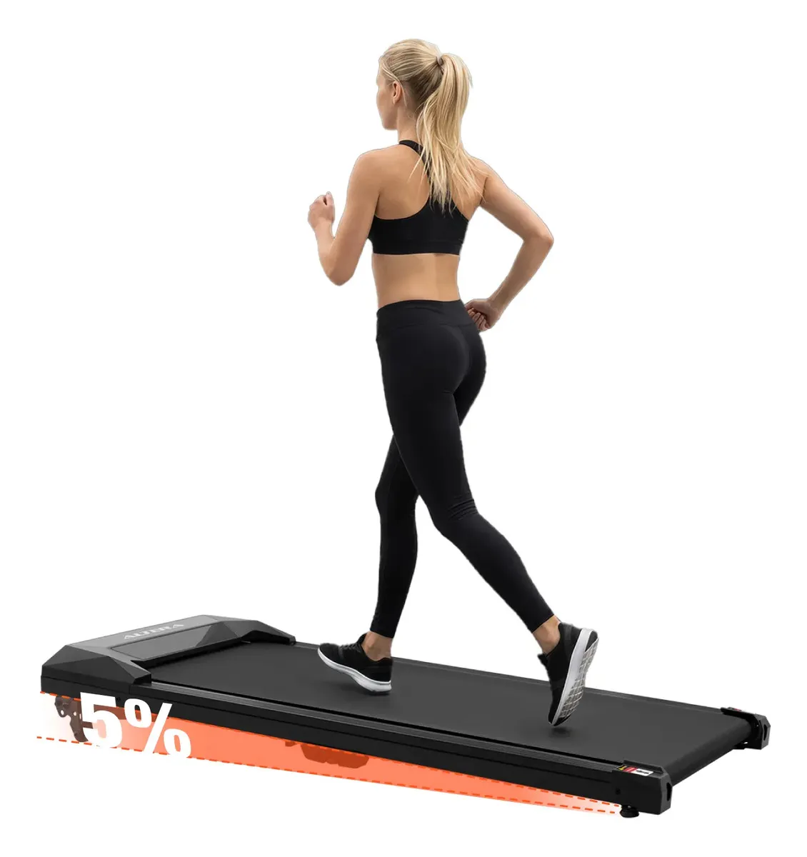Caminadora Electrica Altera para Escritorio Cinta de Correr Portatil Walking Pad Inclinación Color Negro
