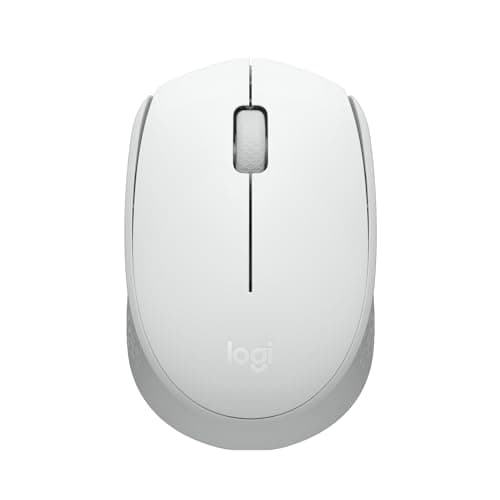Logitech M170 Mouse Inalámbrico, con tecnología 2,4 GHz, batería de hasta 12 Meses con Modo Ahorro, Receptor USB, Cursor y Desplazamiento Preciso, Compatible con Windows, Mac y Chrome - Blanco