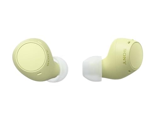 Sony WF-C510 Auriculares Bluetooth intrauditivos, hasta 22 Horas de batería, conexión multipunto, micrófono y Resistencia al Agua, Color Amarillo