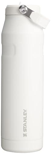 Stanley IceFlow - Botella de agua abatible 2.0, 36 onzas, pajita integrada con apertura más grande, ligera y resistente a fugas, acero inoxidable aislado, sin BPA, escarcha