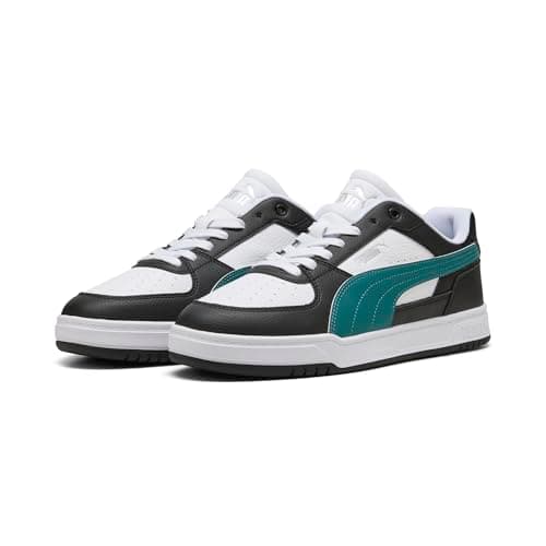 Puma, Tenis Casuales Puma Caven III, Unisex, Blanco con Negro y Verde, Talla 27